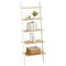 mDesign 5-Tier Leaning Bookshelf Ladder - Sturdy Steel Frame
